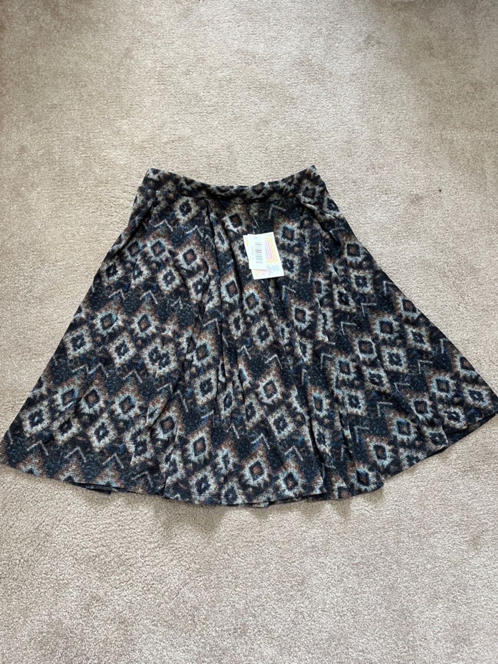 LuLaRoe Madison Aztec Pleated A Line Pull On Skirt NWT with POCKETS!!! Size Sm